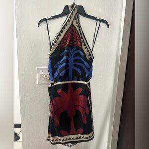 Mini dress with open back